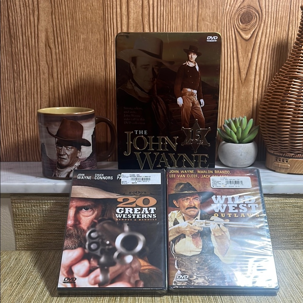 John Wayne DVD Collection with Mug